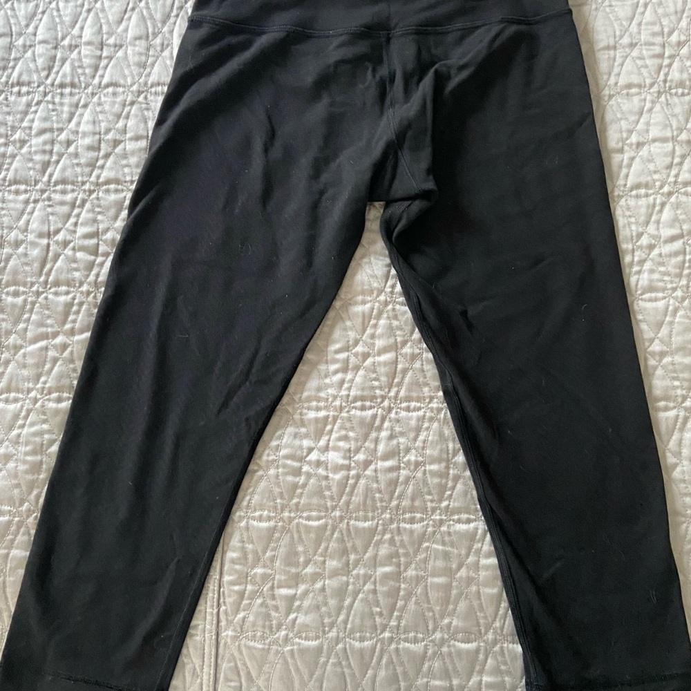 Black, crop yoga leggings